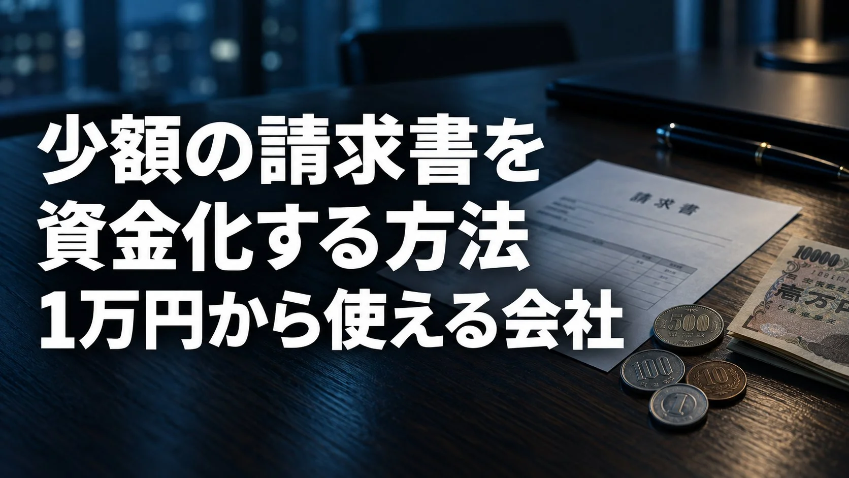 少額の請求書をファクタリングで資金化する方法｜1万円から使える会社と手数料の考え方
