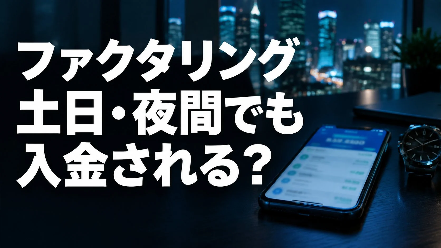 ファクタリングは土日・夜間・月末でも入金される？24時間対応の会社と銀行振込の仕組み